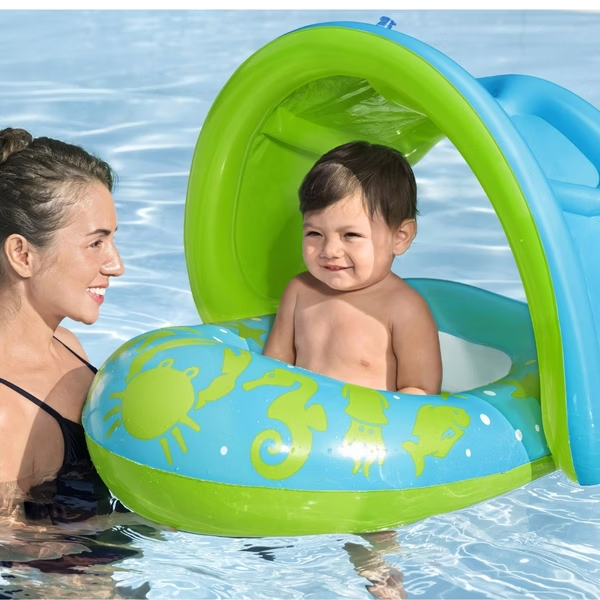 Bestway® Splash Star™ 星光遮陽嬰兒泳圈（ 1–2 歲）隨機出貨