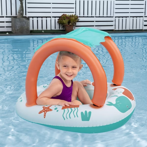 Bestway® Comfort Plush™ 舒適絨面防曬嬰兒浮船（ 3 歲以上）