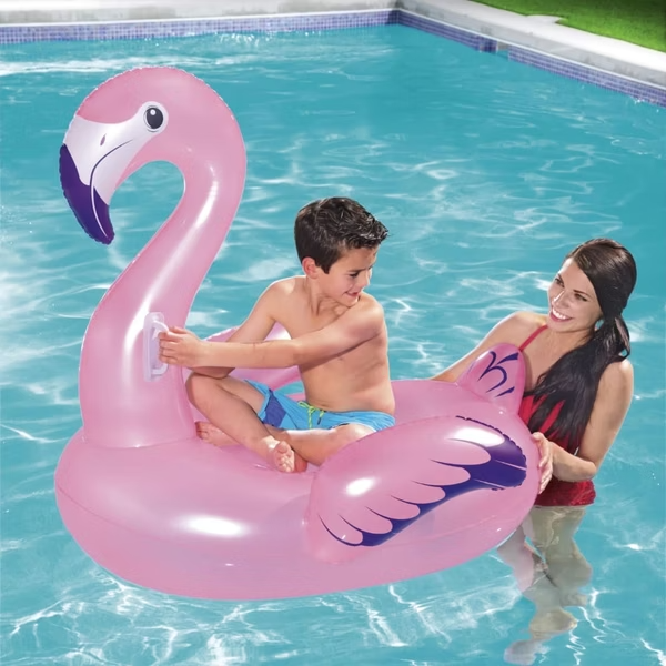 Bestway® Flamingo Ride-On 浪漫粉紅火鶴漂浮坐騎（3歲以上）