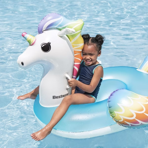 Bestway® Fantasy Unicorn™ 彩虹獨角獸漂浮坐騎（3 歲以上）