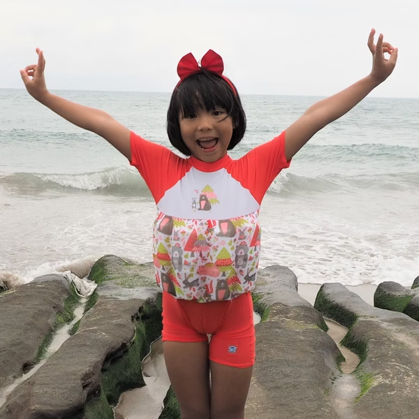 兒童防曬浮力泳衣 -森林遊樂園