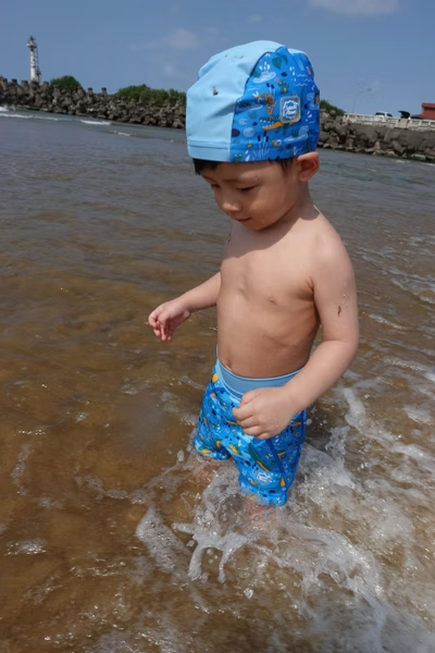 3D大童防漏泳褲 - 奇幻鱷魚