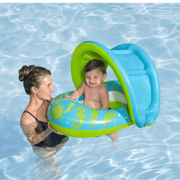 Bestway® Splash Star™ 星光遮陽嬰兒泳圈（ 1–2 歲）隨機出貨