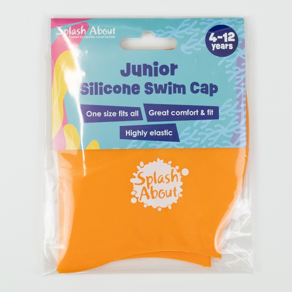 Silicone Swim Hat 矽膠泳帽-橘 4-12歲