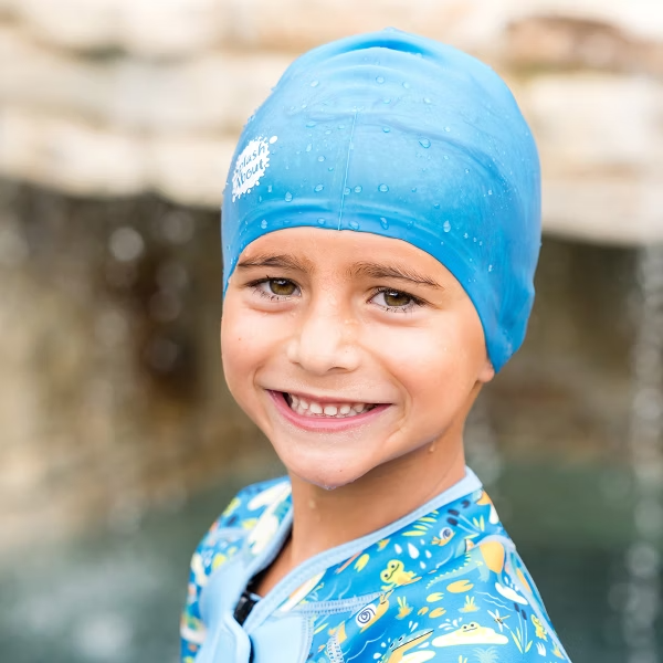 Silicone Swim Hat 矽膠泳帽-藍 4-12歲