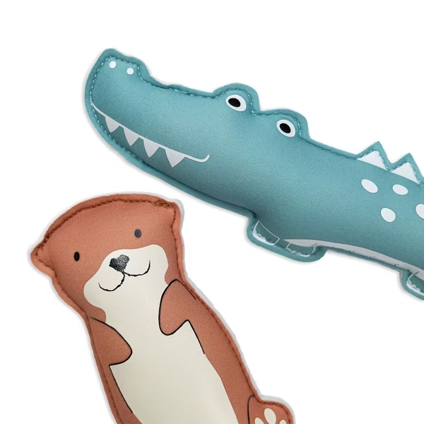 潑寶洗澡/戲水玩具-剪影系列-鱷魚與水獺