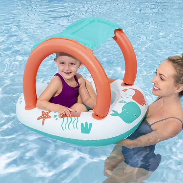Bestway® Comfort Plush™ 舒適絨面防曬嬰兒浮船（ 3 歲以上）