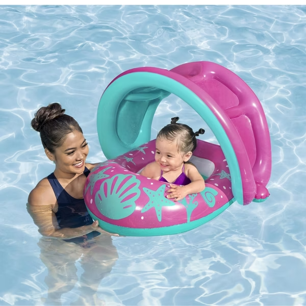 Bestway® Splash Star™ 星光遮陽嬰兒泳圈（ 1–2 歲）隨機出貨