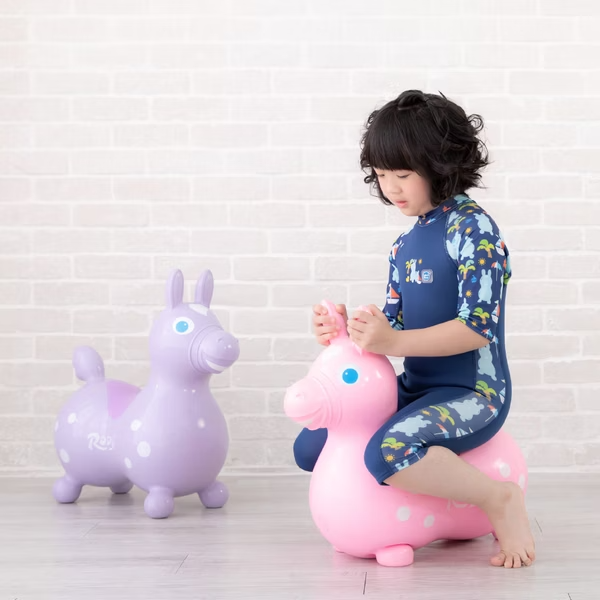 8~10歲兒童抗UV防曬防寒連身泳裝 - RODY跳跳馬x夏日沙灘