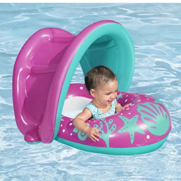 Bestway® Splash Star™ 星光遮陽嬰兒泳圈（ 1–2 歲）隨機出貨
