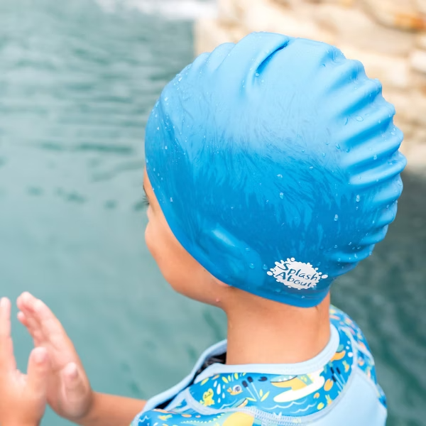 Silicone Swim Hat 矽膠泳帽-藍 4-12歲