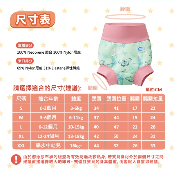 3D游泳尿布褲 - 花漾蜻蜓
