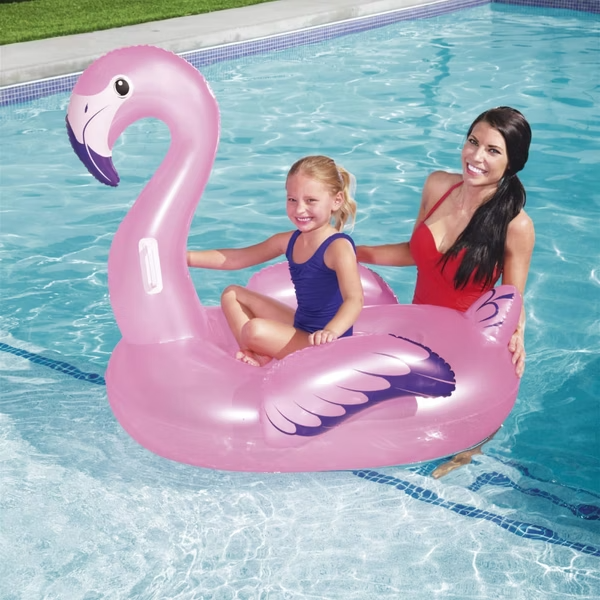 Bestway® Flamingo Ride-On 浪漫粉紅火鶴漂浮坐騎（3歲以上）