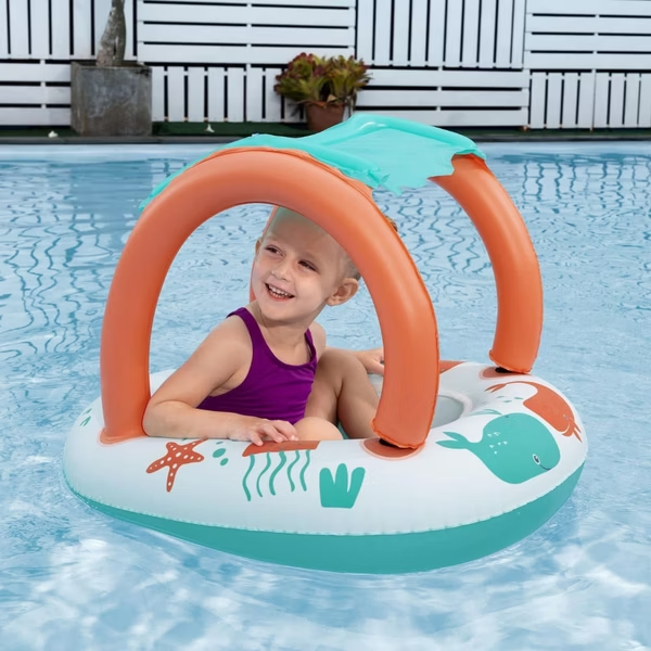 Bestway® Comfort Plush™ 舒適絨面防曬嬰兒浮船（ 3 歲以上）