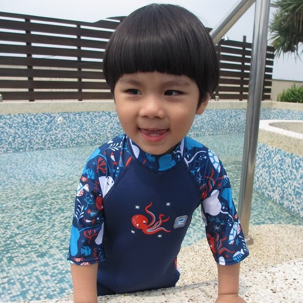 6~8歲兒童抗UV防曬防寒連身泳裝 -海底大冒險