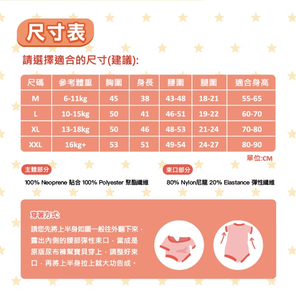 防寒連身版游泳尿布褲 - 彩虹熱氣球