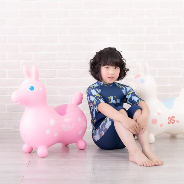 8~10歲兒童抗UV防曬防寒連身泳裝 - RODY跳跳馬x夏日沙灘