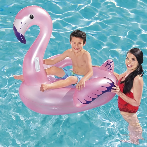 Bestway® Flamingo Ride-On 浪漫粉紅火鶴漂浮坐騎（3歲以上）