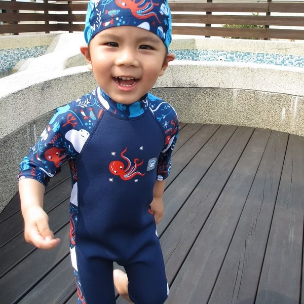 6~8歲兒童抗UV防曬防寒連身泳裝 -海底大冒險
