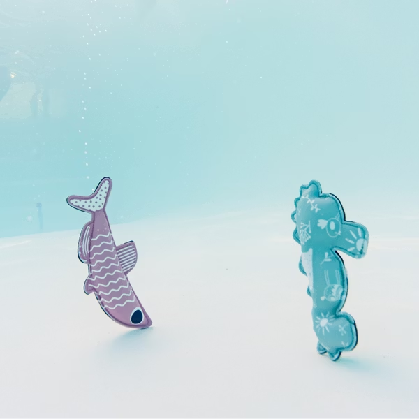 潑寶洗澡/戲水玩具-剪影系列-潛水沙丁魚